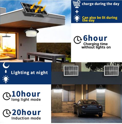 Solar-Powered LED Hanging Light with Remote – Waterproof for Patio, Yard & Indoor Spaces