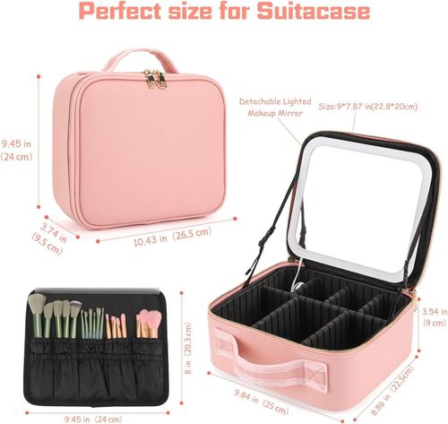 Radiant Vanity: LED Illuminated Makeup Storage Box & Travel Case