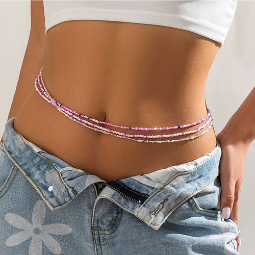 (2 in a group) Summer beach rice bead belly button waist chain & waist chain & sexy elastic beaded waist ornaments