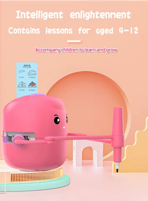 Drawing Robot with Pen and Card Insertion - Smart Children's Drawing Robot, Educational Toy for Children's Growth
