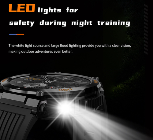 HT17 Smartwatch: Heart Rate, Sleep Monitoring, Bluetooth, Calling, Compass, Message Push, Outdoor Sports Watch