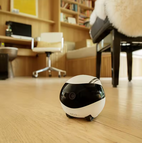 The EBO SE smart home robot features a 1080P camera for pet companionship, security monitoring, and remote control via a mobile app.