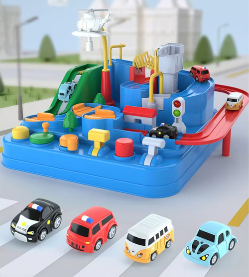 Track car adventure preschool boys' toys educational puzzle children's car toys
