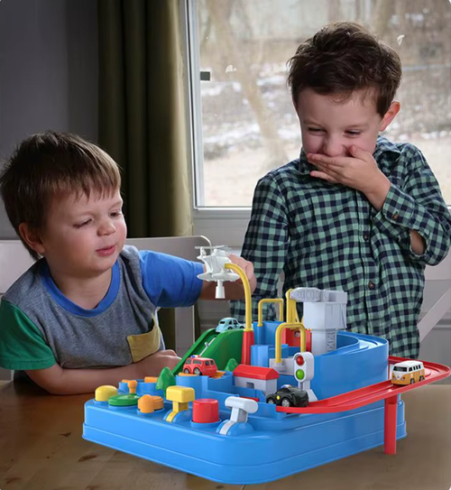 Track car adventure preschool boys' toys educational puzzle children's car toys