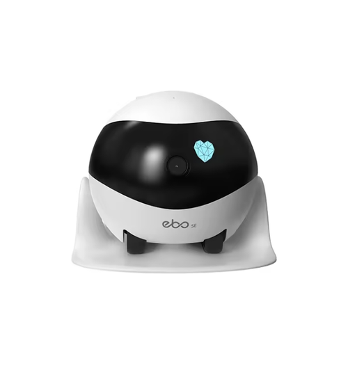 The EBO SE smart home robot features a 1080P camera for pet companionship, security monitoring, and remote control via a mobile app.