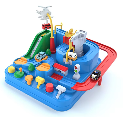Track car adventure preschool boys' toys educational puzzle children's car toys