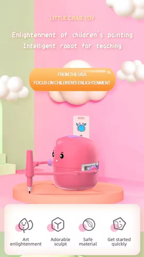 Drawing Robot with Pen and Card Insertion - Smart Children's Drawing Robot, Educational Toy for Children's Growth