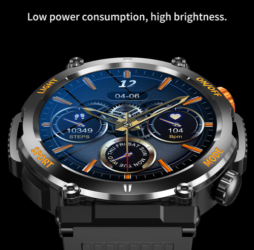 HT17 Smartwatch: Heart Rate, Sleep Monitoring, Bluetooth, Calling, Compass, Message Push, Outdoor Sports Watch