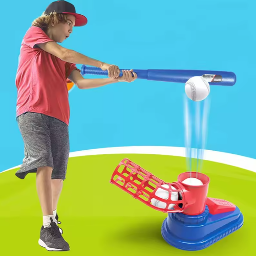 Children's baseball training toy sports indoor and outdoor ball machine boys' bouncy game launcher