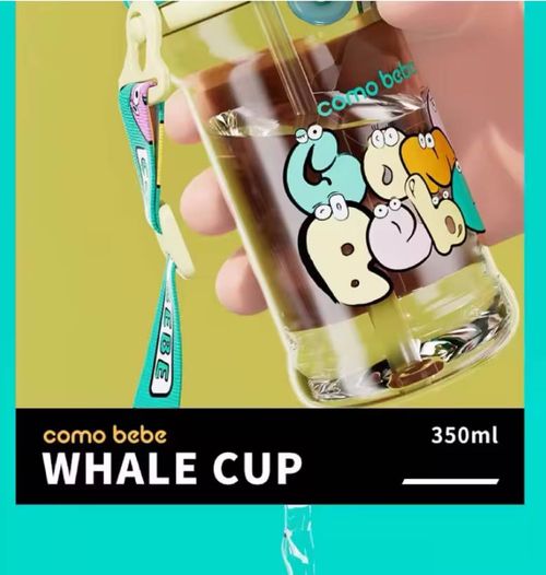 220ml Kids Water Whale Fountain Cup Diving Water Fun Creative Cartoon Baby Cup Leakproof PP Sippy Cup
