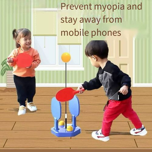 Portable Indoor Racket Game Soft Shaft Training Machine Elasticity Table Tennis Practice Trainer for Kids Adult