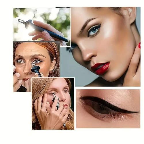 The eye liner tool for the clumsy ones. The silicone brush head is designed to fit the eye shape. Just apply it once and it will fill in the eyeliner. Even beginners can draw neat lines. It is water-resistant and lasts for 8 hours without fading. Order today and you'll receive 2 sets. The soft brush head won't stick out and the cream is smooth and easy to blend. Even the clumsy ones can create the perfect eye shape.