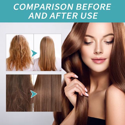 Order today and you will receive 3 boxes of the six-in-one mild formula protein deep nourishing and repairing hair conditioner. EELHOE protein hair conditioner can gently repair frizzy and damaged hair. It is easy to use at home and can create smooth straight hair without the need for hair clips. Its effect lasts for 2 to 3 months. It is suitable for natural curly hair, wavy hair, and hair damaged due to coloring or perming.