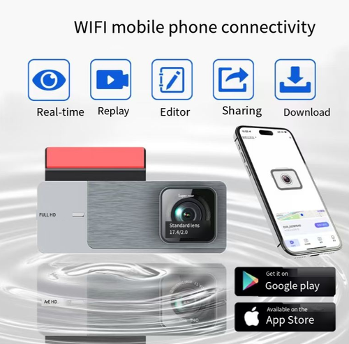 A 24-hour video recording device that can be zoomed in, with Ultra HD 1080P high-definition recording and six sets of glass lenses for capturing details. It supports parking zoom-in monitoring and WiFi mobile connection. It records continuously without occupying memory, making it a comprehensive security manager for vehicle evidence collection and parking security.