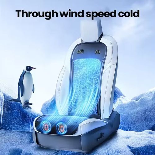 If your back gets sore after a long drive, try this smart fan seat pad. It has 24 air outlets that blow cold air for cooling, and the mesh fabric is breathable and doesn't cause excessive sweating. It can also resist wind and cold. It can be turned on with one button, providing a cool sensation all over your waist and back, keeping you dry even after a long drive. It is compatible with most vehicle models, easy to install, and provides comfort for both commuting and long-distance travel.