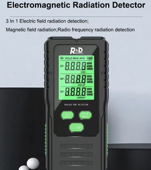 This 3-in-1 electromagnetic radiation detector can precisely measure electric fields, magnetic fields and radio frequency radiation. It features high-definition digital display with sound and light alarm functions, and can also locate steel bars, wires and water pipes within walls. It is multi-functional and serves as a reliable safety assistant for home health monitoring and construction work. It ensures every bit of peace of mind and health.