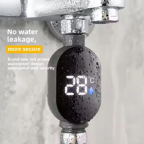 Smart shower thermometer, accurate temperature measurement, better control of water temperature, and prevention of scalding