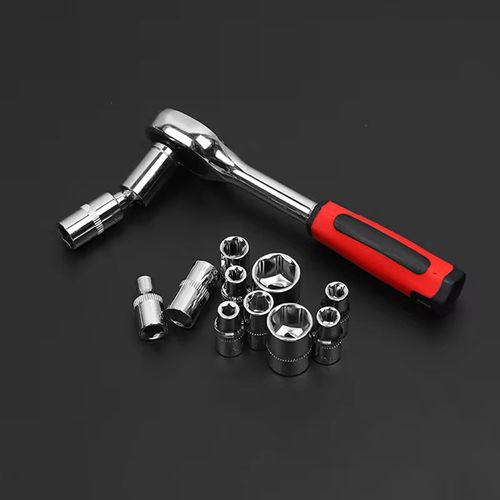 37-piece repair tool set, including 12 wrenches (6-19mm), 19 sockets (3-24mm), and quick wrenches and other accessories, suitable for various scenarios. The tools are made of high-strength steel for rust prevention and durability, and the quick wrenches are easy to operate and save effort. This set can be used by renters, car owners, and DIY enthusiasts, and can handle most repairs.