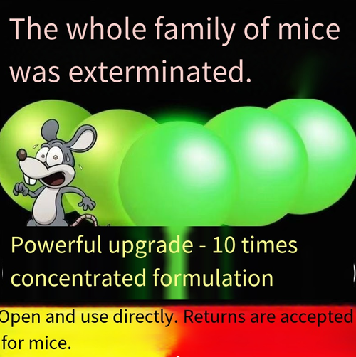 Order today and you will receive 20 bags of the miraculous plant-based rodent and insect repellent pills. It uses a 10-fold concentrated plant formula, which is safe and non-toxic, friendly to both the elderly and pets. It repels both rodents and insects. The scent spreads quickly, has long-lasting effect, can be used immediately upon placement, and easily protects your home from mice. Let the mice move away quietly and keep your family free from the troubles of rodent infestations.