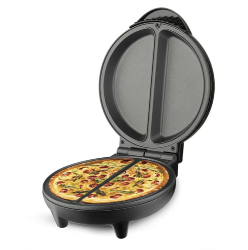 Double-sided constant-temperature deep-frying and baking machine. The heating is synchronized on both the top and bottom, ensuring even heating. The non-stick coating can be wiped clean with one wipe. It can be used for making pancakes, crepes, pizza, and sandwiches. This small-sized machine can be used for various breakfast and quick meals in a household setting. It is easy for beginners to operate.