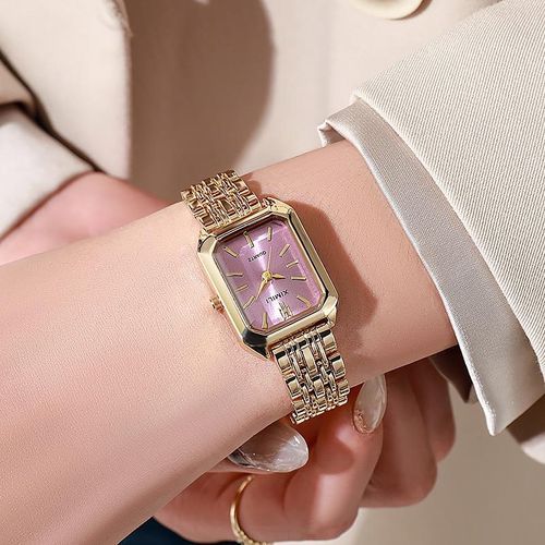 Minimalist Versatile Women is Stainless Steel Band Watch Set with 5 Colorful Dials Fashion Quartz Wristwatch Collection Black White Green Pink Silver Square Dial Styles Durable Scratch Resistant Crystal Water Resistant Comfortable Strap INS Casual Business Dress Style Perfect for Daily Work Dating Parties Elegant Ladies Accessory Great Gift for Her High Value Multi Color Watch Pack Multiple Looks in One Purchase