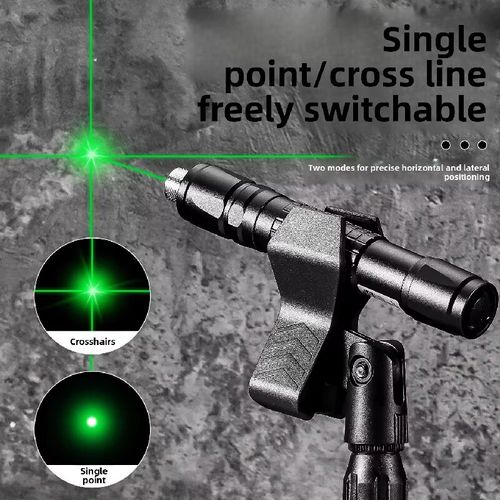 Engineering-grade laser positioning instrument ,special stand, with millimeter-level accuracy, switchable between crosshair ,single-point double-mode, metal stand is stable and adjustable. It can emit ultra-bright green light during the day, suitable for various scenarios such as construction, decoration, and equipment installation. It is an excellent engineering tool with superior efficiency and accuracy for positioning and layout.