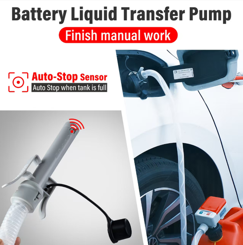 Powered by 4 AA batteries, with a pumping speed of 2.8 GPM. It is compatible with various liquids including gasoline and diesel. It has leak-proof function and automatic stop pump feature. The extended oil pipe is suitable for trucks and other equipment. It eliminates the need to lift the bucket and avoids leakage. It can be used by vehicle owners, farmers, and logistics personnel. It saves effort with a one-click oil transfer function and easily replaces manual operations.