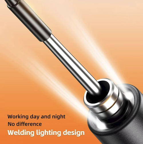 USB charging wireless digital soldering iron, with adjustable temperature, stable and constant temperature, and rapid heating. Wireless design is portable and unrestricted, with built-in sleep mode and anti-dry-burn protection. The complete set comes with soldering wires, rosin, and other consumables. It is packaged in a storage box for easy portability and is very useful for home digital circuit repair and welding.