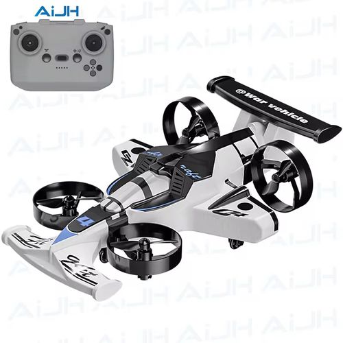 2-in-1 Remote Control Drone & Racing Car: Air-Ground Dual Mode RC Vehicle with Vibrant LED Lights, 2.4GHz Anti-Interference Remote Control, 360° Flip Stunt Drift Function, Vertical Takeoff & Stable Hovering Performance, User-Friendly Design for Beginners, Suitable for Indoor and Outdoor Adventures, Great Gift for Kids, Teens, and Adults Who Love RC Toys, Perfect for Christmas, Birthdays, and Holiday Celebrations