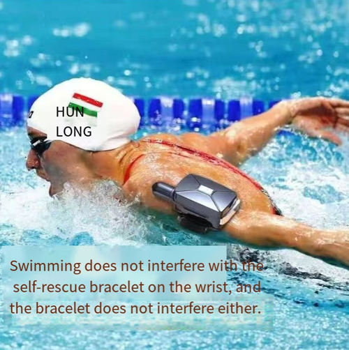 2-second inflatable anti-drowning wristband. Wrap around your arm, press gently for 2 seconds to release the floatation device, quickly providing buoyancy to help you float and surface from the water. The imported floatation device is scratch-resistant and pressure-resistant. It is as small as a watch, making it convenient to carry with you. It eliminates concerns about water safety and allows you to enjoy the coolness effortlessly!
