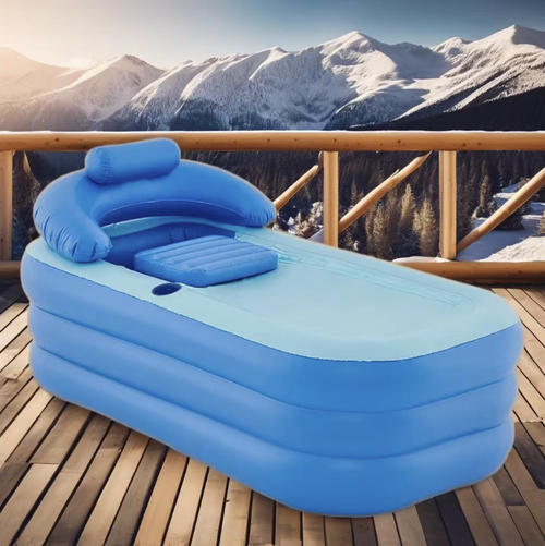 A three-layer thick inflatable bathtub, stable and not prone to collapse. Equipped with a temperature-keeping cover that keeps the water warm for a long time. The backrest headrest fits the waist and back, and it comes with a built-in seat cushion, cup holder and drainage outlet. After use, it can be folded and stored without taking up much space. It is suitable for adults to relax and soothe their minds when at home or for renting and household use.