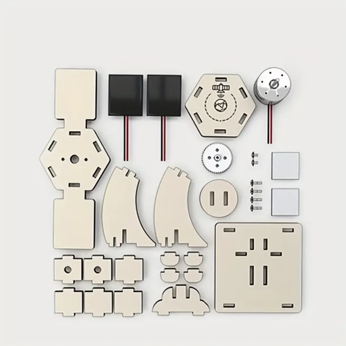 Environmentally friendly wooden laser-cut parts, safe and free of burrs. Assembly can be completed in 30 minutes. Solar-powered satellite rotates to simulate space operation. Combined with teaching manuals and PPTs, it enables children to learn about aerospace and new energy knowledge while doing hands-on activities, enhancing their practical skills and thinking abilities. It is an excellent educational and entertaining science popularization product.
