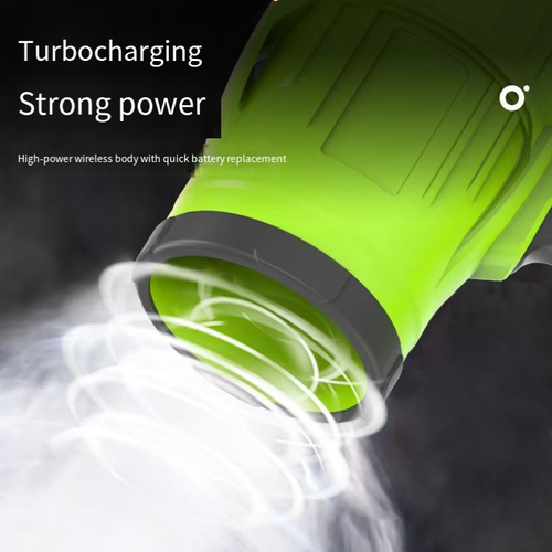 Industrial powerful wireless hair dryer. The turbine fan combined with high-speed bearings delivers strong and stable airflow. Wireless design + replaceable battery eliminates the need for wires. Ergonomic grip allows for long and comfortable holding. Suitable for various scenarios such as auto repair debris removal, vehicle snow removal, and garden cleaning. It is a professional and efficient cleaning tool.