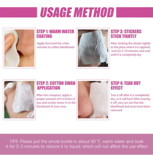 If you place an order today, we will send you a total of 8 bottles (4 bottles of nose strips + 4 bottles of toner) along with an additional 120 pieces of blackhead paper, the aloe vera blackhead removal set. It is a natural formula that gently softens and absorbs, removing blackhead oil within 10 minutes. It's easy to clean at home, leaving pores clean and not red, suitable even for sensitive skin!