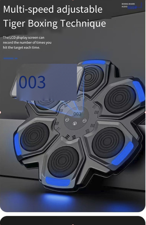 Smart Bluetooth-Enabled Music Boxing Machine Trainer Wall-Mounted Punching Stand Fun
