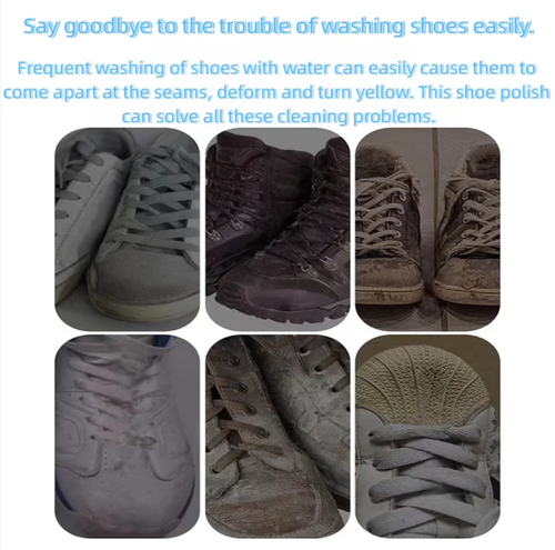 This pair of white sneakers is water-resistant and can be cleaned simply by using a sponge to apply an appropriate amount of the paste, and then gently wipe. The stains will disappear instantly. There is no need for water washing. It is a time-saving and labor-saving cleaning tool. If you place an order today, you will receive 5 boxes of KenTowei white sneakers multi-functional cleaning paste. It is very portable and can provide cleaning and care for your shoes at any time.