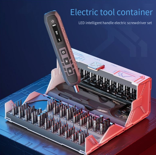 This electric screwdriver set is meticulously designed and compact. It features a built-in strong magnetic quick-change bit. It offers three torque adjustment settings and supports manual mode. It comes with 162 labeled bits and a convenient storage box. The three torque modes are suitable for various working conditions, making it an efficient and precise tool for disassembly, assembly and maintenance.