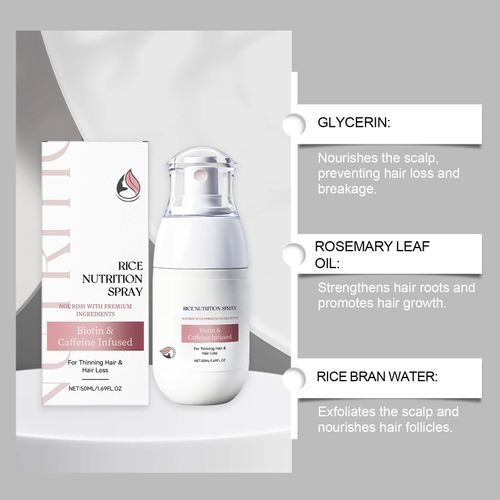 Order today and you will receive 3 bottles of the scalp hair follicle nourishing hair growth spray developed by the Doctor Team. It contains 100% pure ginger root oil, high-quality rosemary essential oil, and cold-pressed rice bran extract. It can deeply strengthen the hair roots, repair damaged hair follicles, reduce daily hair loss, and promote thick, healthy, and lustrous hair growth. It is suitable for both men and women, and is applicable to various hair types.