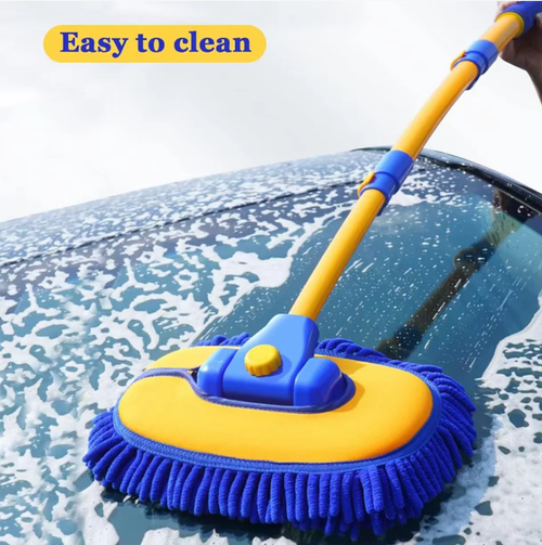 This soft-bristled car cleaning brush: The snowflake-like soft bristles do not damage the car paint. The 15° curved handle and the extendable long handle are convenient and easy to use. The brush head can be replaced for both dry and wet cleaning. With this one brush, you can clean the entire car and achieve a shiny new car finish at home. Say goodbye to waiting in line at the car wash and the scratches on the car paint.