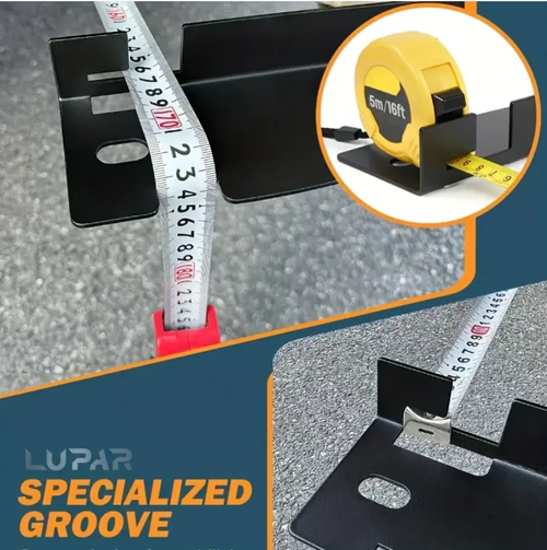 This is a vehicle hub positioning assistance tool. The black metal frame is combined with a tape measure, precisely matching the hub bolts. After installation, the tape measure can quickly measure the hub spacing, assisting in four-wheel alignment and improving the adjustment accuracy. It is an excellent assistant for auto mechanics, ensuring the stability of vehicle driving and the lifespan of tires, and easily solving positioning problems.