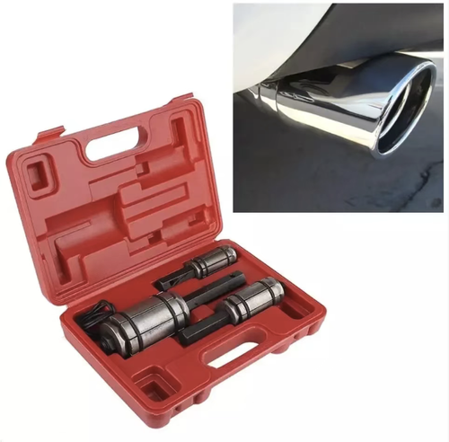 Automotive exhaust pipe expansion tool, suitable for pipe diameters of 29-89mm. Three sets of expansion heads cover all common specifications. Made of alloy steel, it is sturdy and wear-resistant. The manual mechanical expansion mechanism applies force evenly, and the expansion opening is smooth without damaging the pipe wall. The complete set comes with a pressure-resistant storage box, which is portable and easy to store.