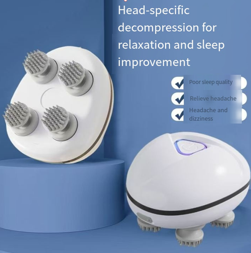 Intelligent head massager is here! It covers all the contact points to massage the acupoints, and has a built-in heating function to promote circulation. Say goodbye to head swelling and shoulder pain. With a quiet design that doesn't disturb others, 10 minutes a day will give your head a comfortable SPA experience, helping you relax every moment.