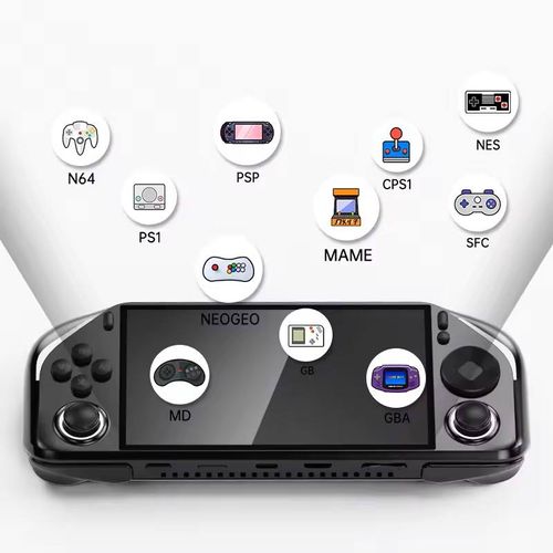 Retro E6 Handheld Game Console, 5-inch full-fit HD screen, Android system, supports PSP, arcade and other classic games. Esports-level buttons for smooth control, two-player mode available. Ultra-slim, compact and highly portable, easy to carry in pocket. Perfect for commute, business trip, travel and outdoor entertainment. Built-in big battery, also works as power bank. Lightweight & portable, long battery life, all-in-one retro gaming console for on-the-go play.