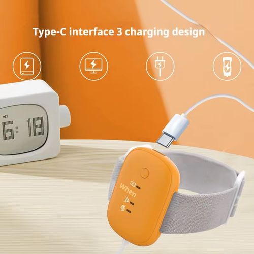 Baby wetting alarm: It has highly sensitive sensor. Once the baby gets wet, it will trigger three alarms - vibration, beeping and light flashing. This helps change the diaper in time to prevent red bottom. It features a soft binding strap and Type-C three charging ports. It is safe, easy to operate and helps the baby sleep soundly while relieving parents' worries. It is a must-have device for preventing red bottom in parenting.