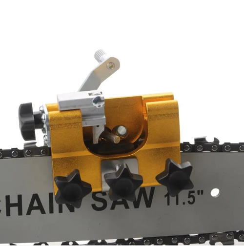 Hand-cranked chain grinder, compatible with various specifications of chainsaw chains. Once fixed, the hand-cranked grinding head can grind the chain teeth, making dull chains sharp in an instant. The operation is simple and easy to master. The body is small and portable. The grinding head is wear-resistant and stable in positioning, which can protect the chain and extend its lifespan. It is suitable for various scenarios and can save costs and improve efficiency.