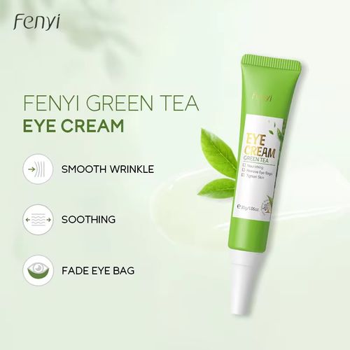The fresh-pressed green tea base gives it a light green cream texture that is smooth but not sticky. It is suitable for both oily and sensitive skin. After application, it leaves a pale bluish tint and smoothens out fine lines. The eye area appears more firm and bright. Order today and you'll receive 5 bottles, which is enough for a whole year. Apply as a base in the morning and as an eye mask in the evening. This anti-aging benefit is extremely cost-effective!