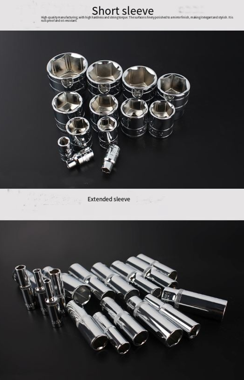 This 216-piece CS-1 grade chromium-vanadium steel tool set covers all types of maintenance tools. The material is wear-resistant and durable, and the professional storage box is portable and easy to carry. It is suitable for maintenance in various scenarios such as automobiles, homes, and outdoors, allowing you to solve all kinds of maintenance problems with just one set. It is an all-round maintenance tool for both professionals and amateurs.