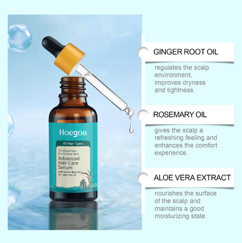 Order today and you will receive 2 bottles of deep-nourishing follicle-protective anti-hair loss hair care essence for the scalp. The Hoggoga hair care essence contains rosemary, aloe vera and black rice. It can soothe the scalp, strengthen the hair roots and make dry hair become smooth. After shampooing, simply squeeze it onto the hair and it will naturally dry without the need for rinsing. It is suitable for all hair types.