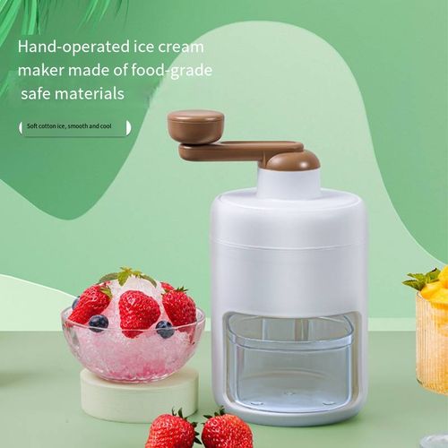 Summer at Home: Perfect for Camping! Food-grade material hand-cranked home ice cream maker: 3-second speed to produce thick smoothies & soft ice cream. Exclusive single-person ice mold precisely controls portion size. All disassembled parts can be easily cleaned without residue. Operates without electricity, allowing you to recreate the refreshing and delicious flavors of dessert shops anytime and anywhere.