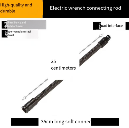 Order today and you will receive 2 universal joint spring connecting rod tools. These tools have high elasticity and anti-loosening properties, can be bent to 35 centimeters, and are convenient for reaching hard-to-reach areas in car maintenance, mechanical work, and DIY projects. No need to remove the cover. They are compatible with various types of wrenches, saving time for disassembly and assembly and improving maintenance efficiency.